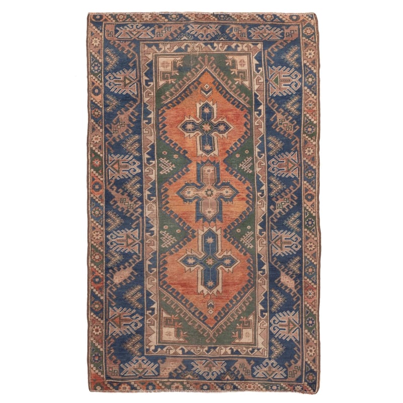 ECARPETGALLERY Hand-knotted Melis Vintage Copper Wool Rug - 4'1 x 6'7