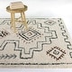 preview thumbnail 1 of 3, Eugenia Global Shag Area Rug 5'3" x 7' - Cream