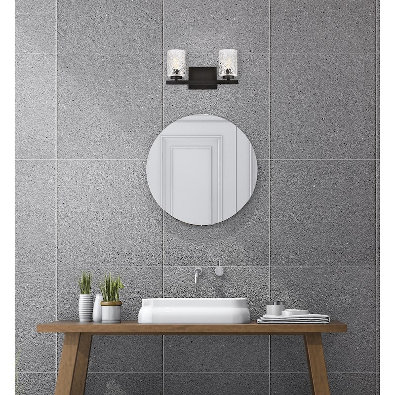 Cara 2 Light Bath Sconce with Clear Shade