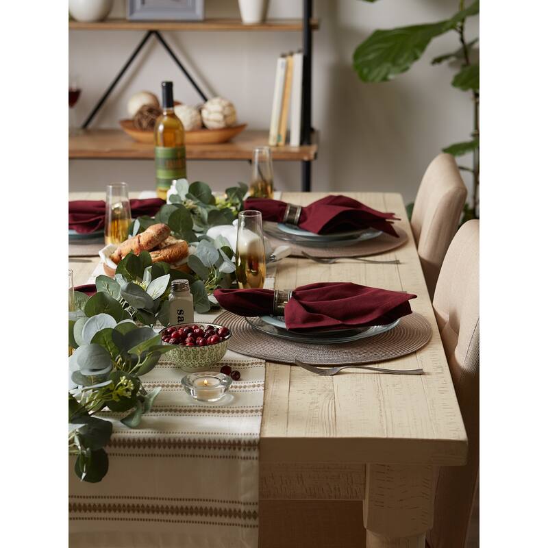 DII White Round PP Woven Placemat Set of 6