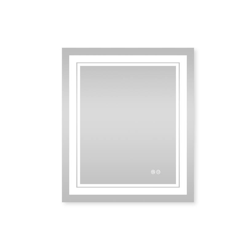 Retangular Wall Mounted LED Bathroom Mirror With Touch Switch Memory Mirror Anti-Fog (Horizontal/Vertical)