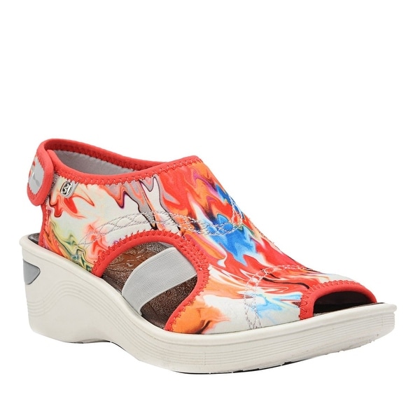 Shop BZees Dream Women Open Toe Canvas Multi Color Shop BZees Dream Women Open Toe Canvas Multi Color