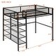 preview thumbnail 11 of 28, Metal Loft Bed with 4-Tier Shelves and Storage