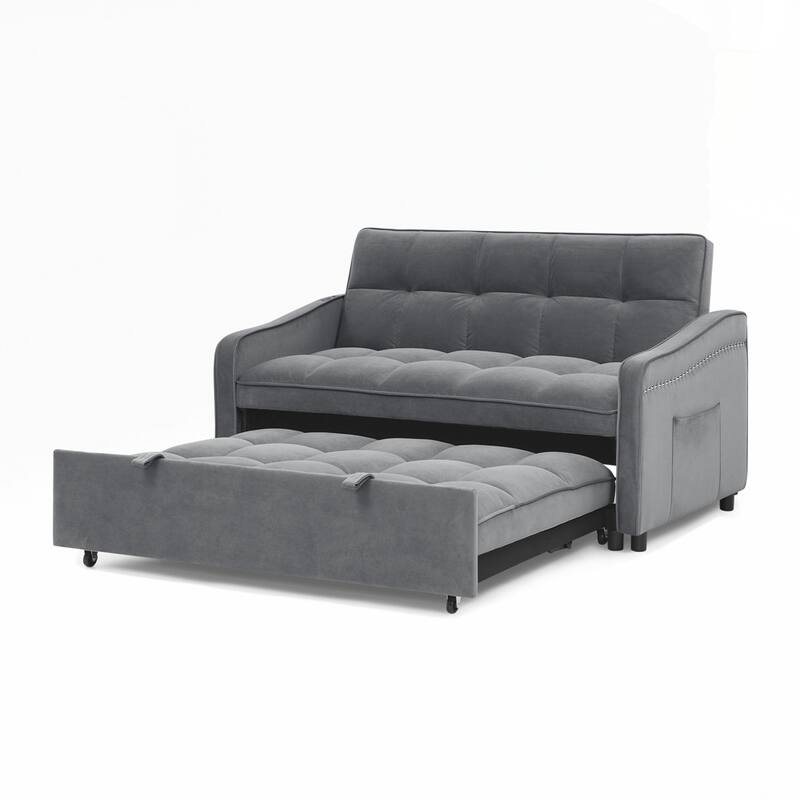 Loveseats Sofa Bed with Pull-out Bed AND Adjsutable Back - 2 Seat