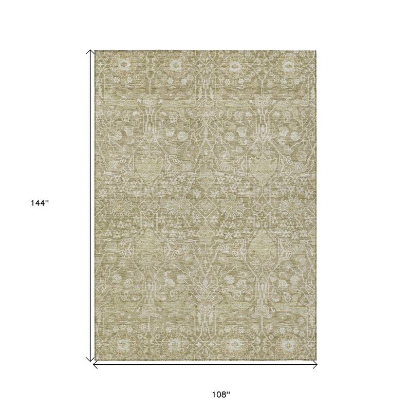 HomeRoots Floral Transitional Rectangle Outdoor Rug
