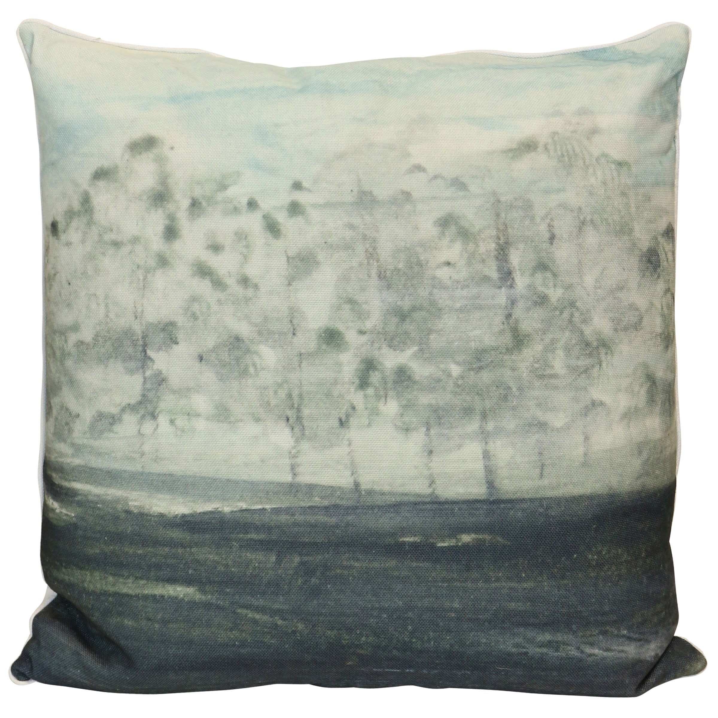 StyleCraft Tamara Day for StyleCraft Mist Horizon Landscape Lumbar Pillow - Fog Gray