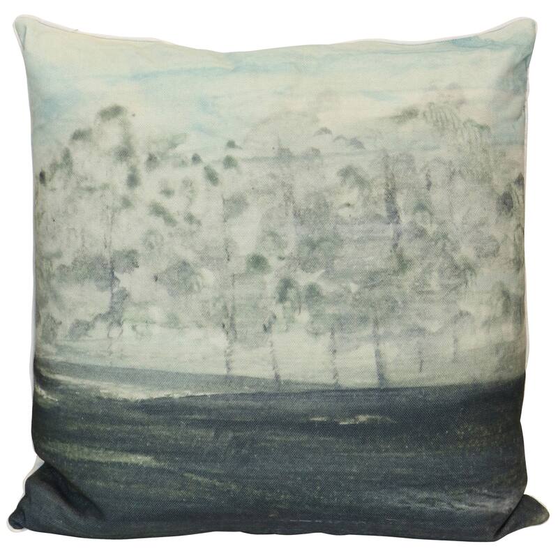StyleCraft Tamara Day for StyleCraft Mist Horizon Landscape Lumbar Pillow - Fog Gray - 24" x 24"