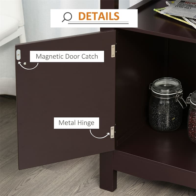Sideboard Buffet Cabinet with Drawer and 12-Bottle Wine Rack