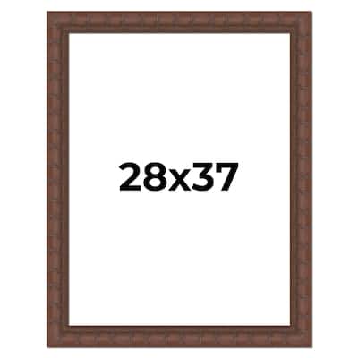 28x37 Frame Pewter Solid Wood Picture Frame Width 1.625 Inches | Interior Frame Depth 0.6875 Inches