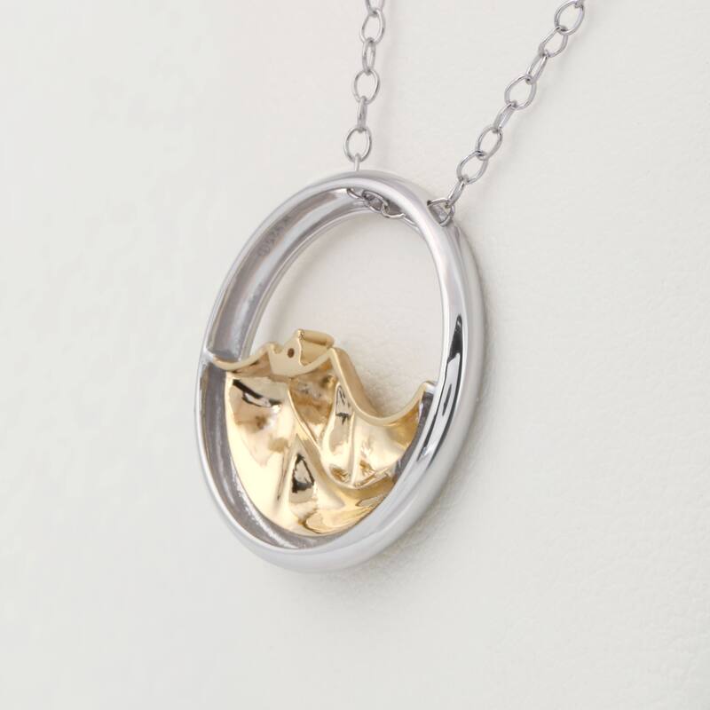 1/20ct Diamond Four Elements of Nature-Earth Pendant Necklace in Silver for Women