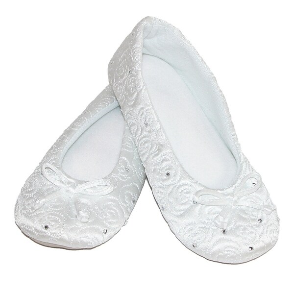 isotoner terry ballerina slippers