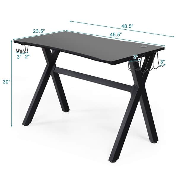 Shop Costway Gaming Desk Computer Desk Table W Cup Holder