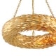 preview thumbnail 5 of 6, Broche 6 Light Antique Gold Pendant - 24"W x 5"H
