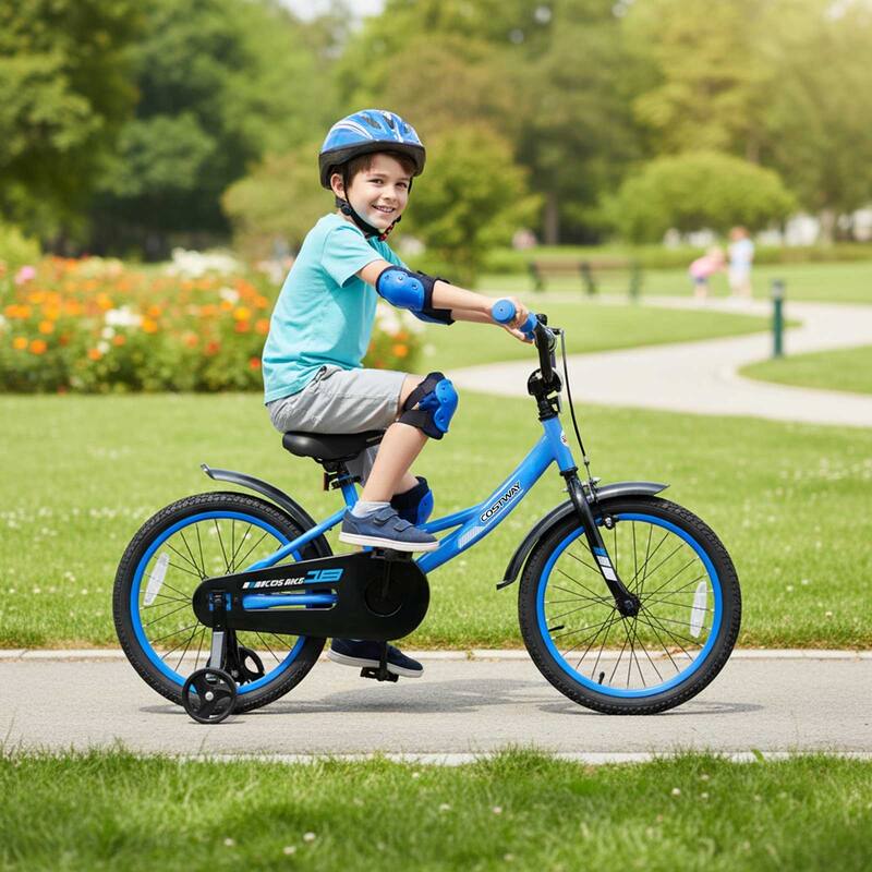 Costway 14" Kids Bike with Removable Training Wheels Adjustable Seat & - See Details
