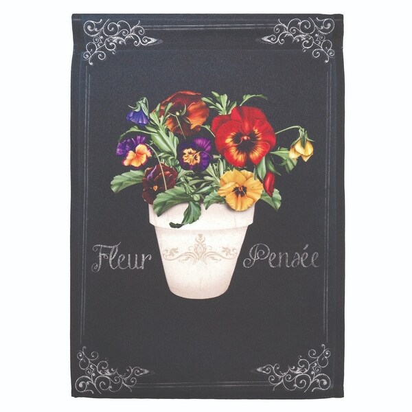 18" x 13" Potted Flower Garden Flag - N/A
