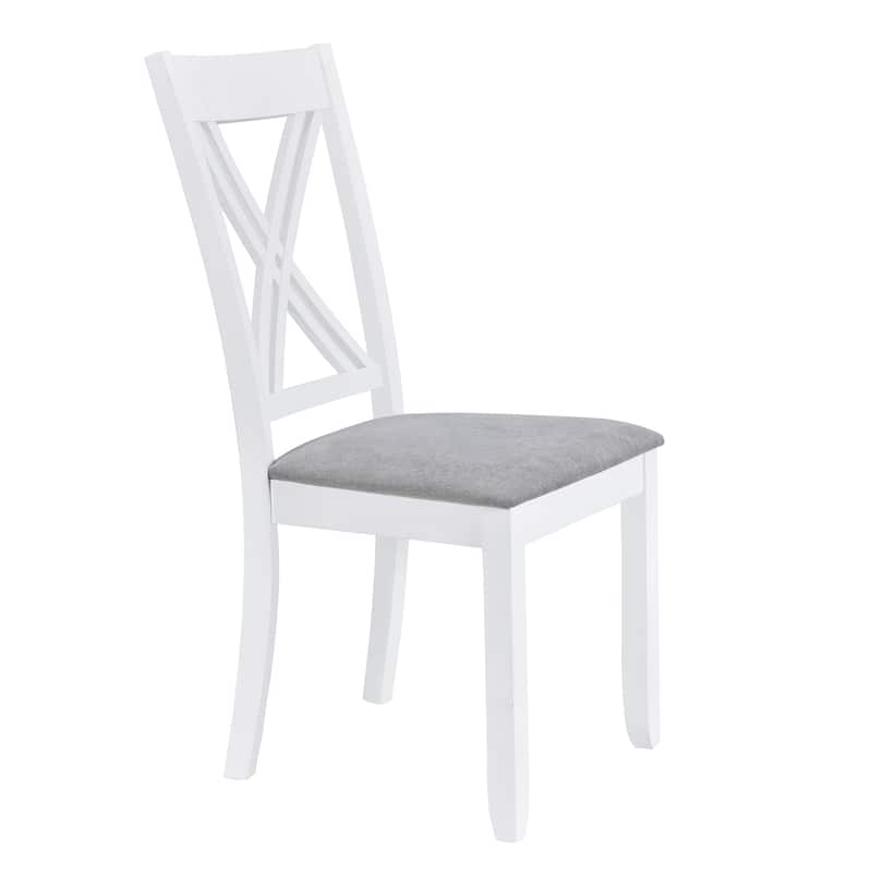 5-Piece Wooden Dining Table Set with 4 X-Back Chairs