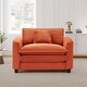 preview thumbnail 9 of 45, Organnice 40" Chenille Lounge Chair for Reading, Modern Couch Cozy Sofa Bed with Ottoman, Living Room Single Sofa Accent Chair