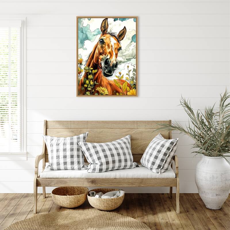 Horse Sky by Justyna Jaszke Framed Canvas Wall Art