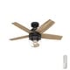 preview thumbnail 3 of 16, Hunter Margo Ceiling Fan w/ LED Light Kit, Handheld Remote - Transitional, Bohemian
