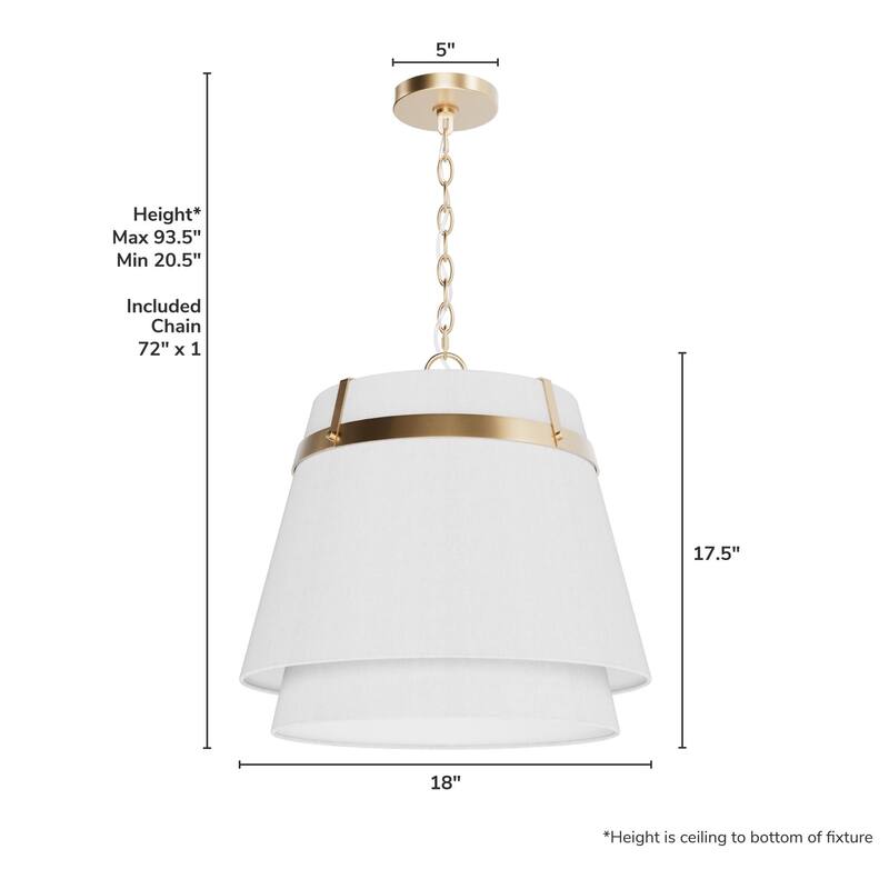 Hunter Ada Lee Alturas Gold 1 Light Pendant