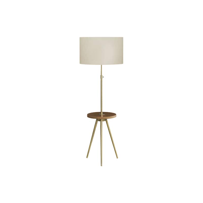 Lighting, Floor Lamp, 63"h, Gold Metal, Ivory / Cream Shade, Contemporary