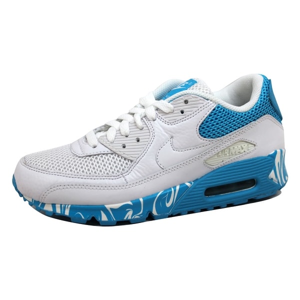 Nike Women's Air Max 90 White/White-Vivid Blue 325213-111
