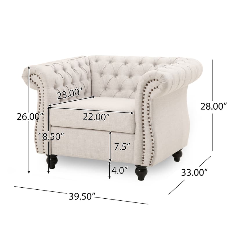 Club Chair Vanity Chair Upholstered Arm Chair Beige Side Chair Dressing Chair Fabric Chair Leisure Chair