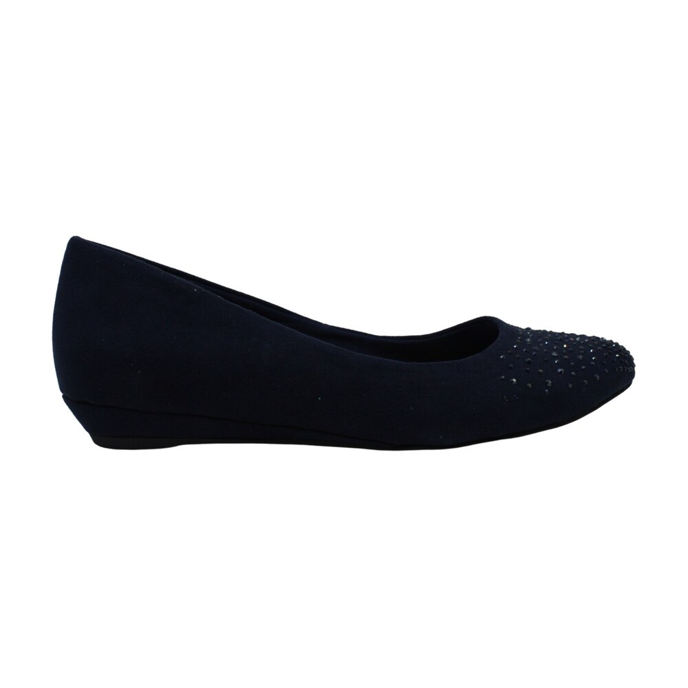 Karen Scott Womens Rozetta Fabric Closed Toe Ballet Flat