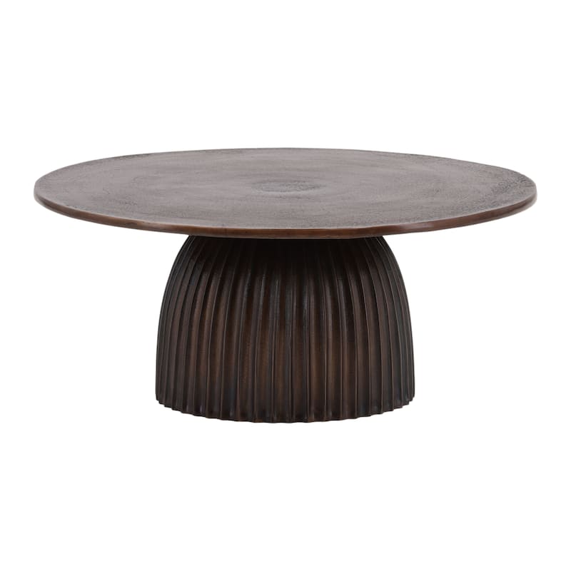Abbey Aluminum Coffee Table, Brown