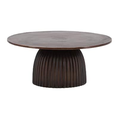 Abbey Aluminum Coffee Table, Brown