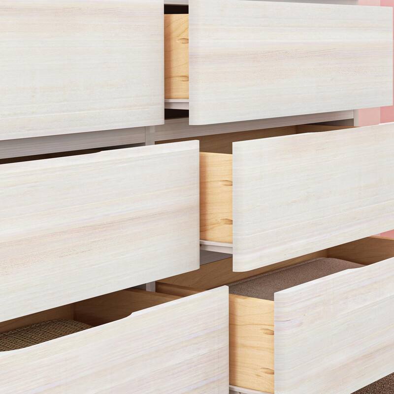 Max and Lily Farmhouse 6-Drawer Dresser