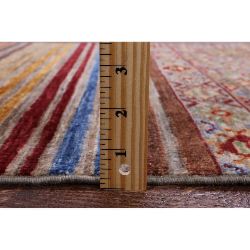 Golden Nile Khorjin Persian Gabbeh Handmade Wool Rug - 2' 7" X 3' 10"
