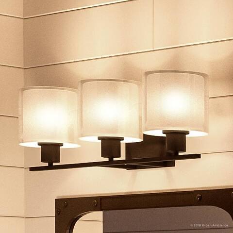 Luxury Cosmopolitan Bathroom Vanity Light, 7.375"H x 23.5"W, with Transitional Style, Olde Bronze Finish by Urban Ambiance