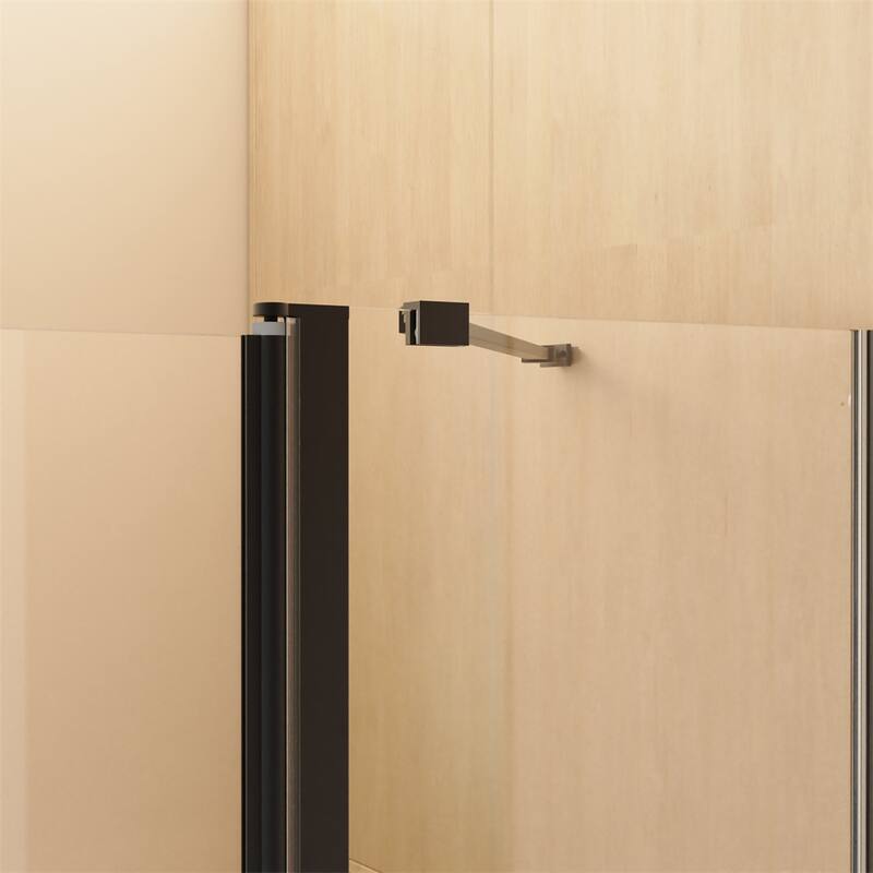 Frameless Folding Shower Doors for Bathtub,Bathroom Pivot Glass Door