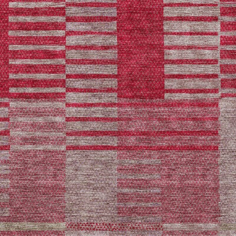 HomeRoots Striped Modern Rectangle Outdoor Rug