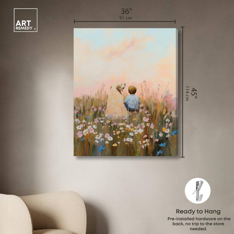 Sunset Companions Canvas by Art Remedy, Gallery Wrapped