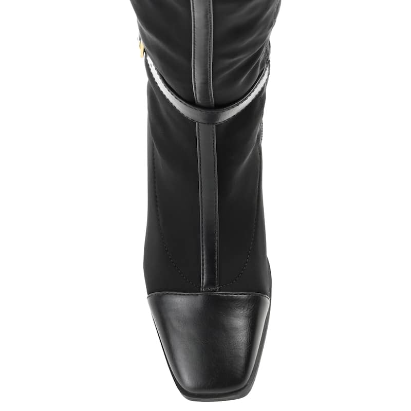 Journee Collection Women's Gaibree Stacked Heel Knee High Boots