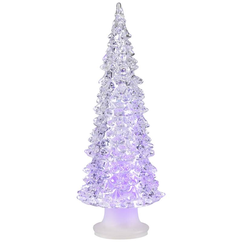 Clear Color Changing LED Lighted Christmas Trees - Set of 3