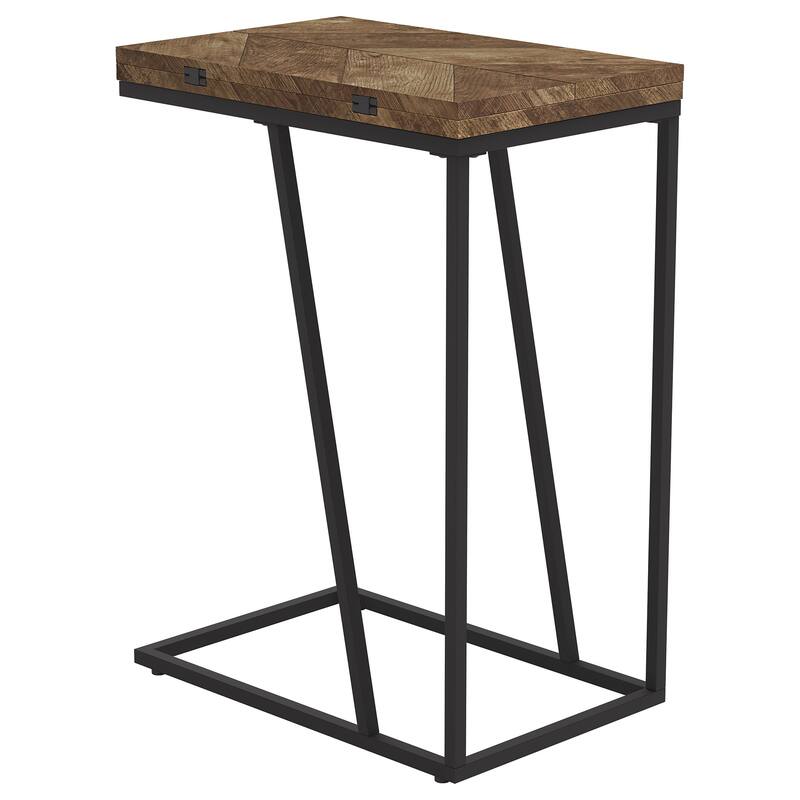 Carly Expandable Engineered Wood C-Shaped Side Table