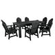 preview thumbnail 24 of 31, HIGHWOOD Hamilton Adirondack 7-Piece Outdoor Dining Height Set Black