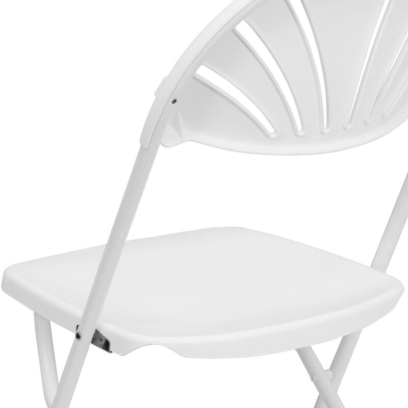8 Pack 650 lb. Capacity Plastic Fan Back Folding Chair