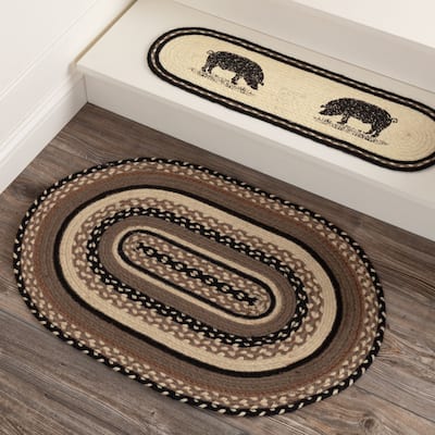 Sawyer Mill Charcoal Jute Rug Oval w/ Pad 20x30
