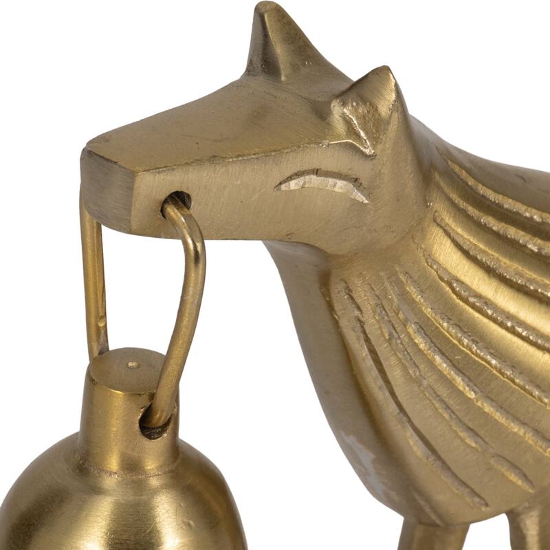 Sagebrook Home Elegant Gold Lion Candle Snuffer, 9-Inch Aluminum, Unique Indoor Home Decor Accessory - 9" x 2" x 5"