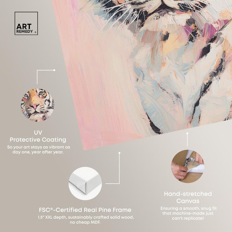 Quiet Tiger Canvas by Art Remedy, Gallery Wrapped