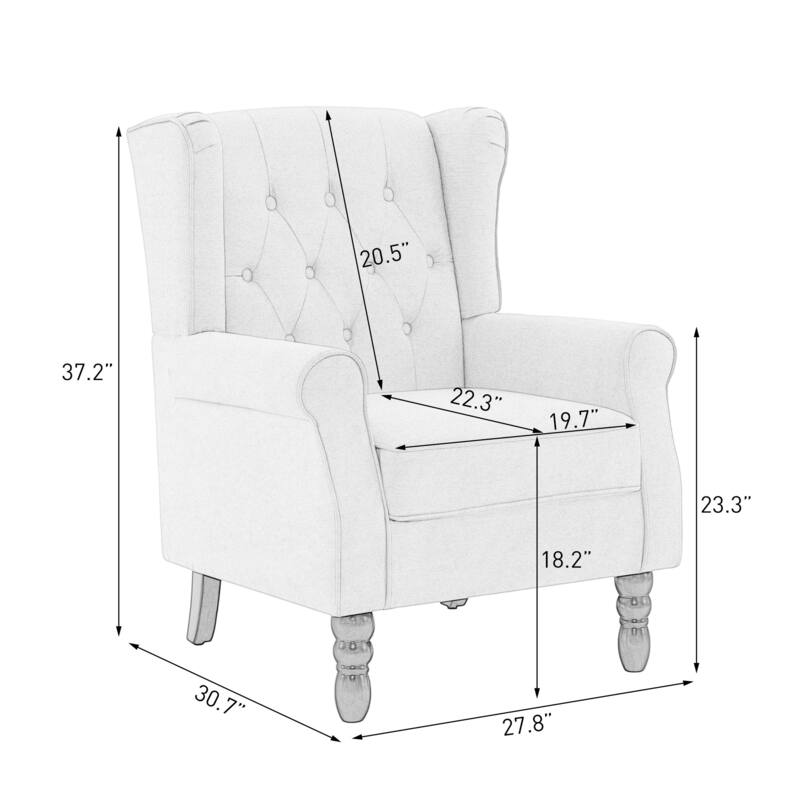 Modern Classic Button Tufted Accent Chair Upholstered Armchair