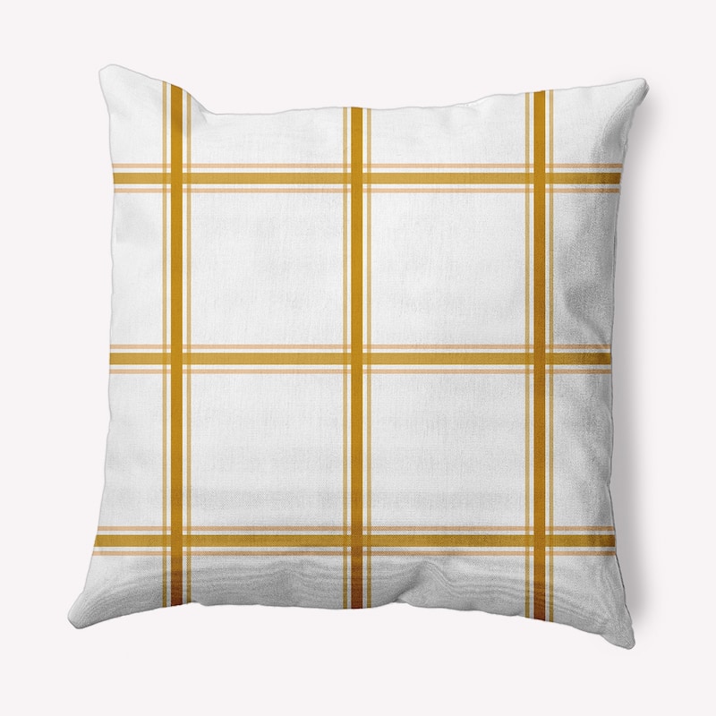 Geometric Indoor/Outdoor Throw Pillow - 20" x 20" - Autumn Gold