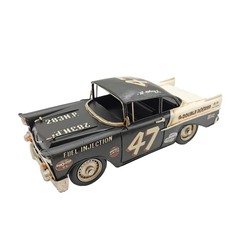 Black Classic Rally Car Metal Model