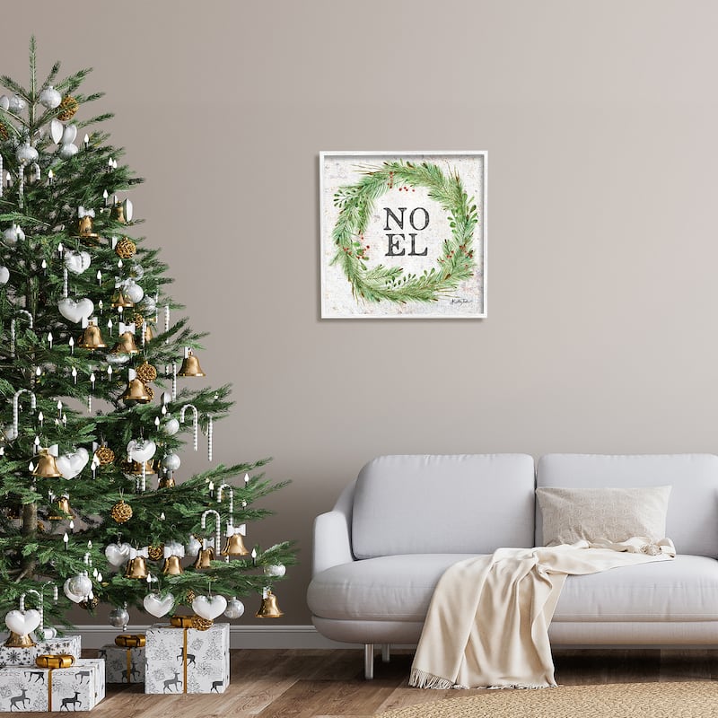 Stupell Noel Seasonal Wreath Framed Giclee Art Design by Kelley Talent