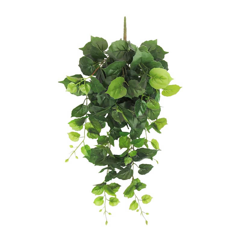 Artificial Cottonwood Ivy Leaf Vine Hanging Plant Greenery Foliage Bush 32in - 32" L x 12" W x 6" DP