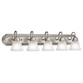 slide 1 of 4, Kichler Lighting Brushed Nickel 5-light Vanity Light
